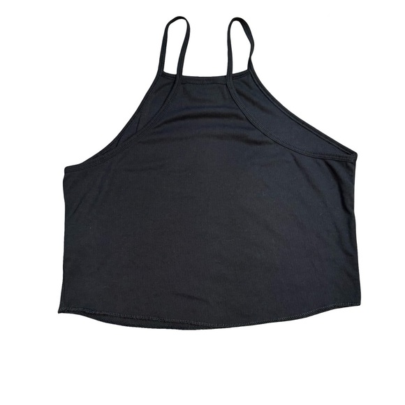 Nike Black Crop Top with White Logo - Picture 2 of 6